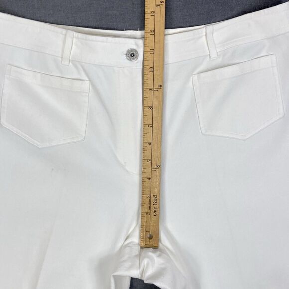 Peck And Peck Weekend Capri Pants Womens Sz 16 Ivory Straight Leg Casual Neutral - Picture 10 of 14